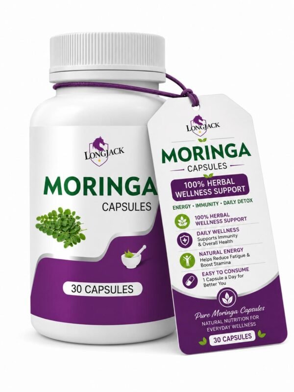 LongJack + Moringa Ayurvedic & Herbal Booster Capsule | Boosts Stamina & Vitality
