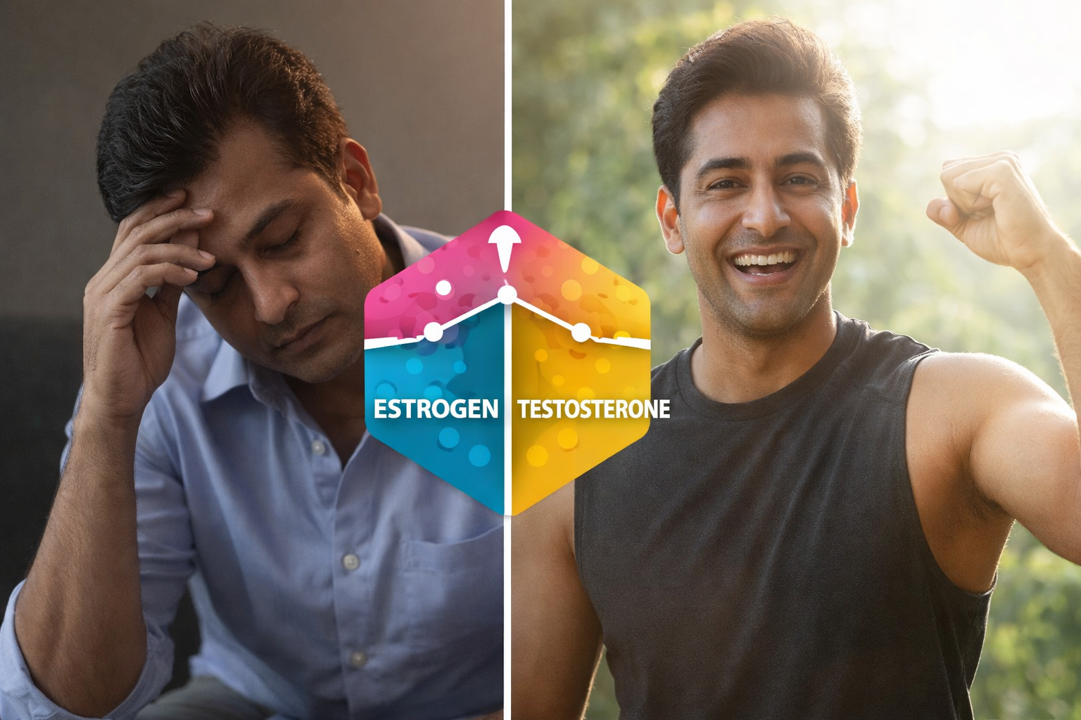 Estrogen dominance in Indian men affecting libido and testosterone