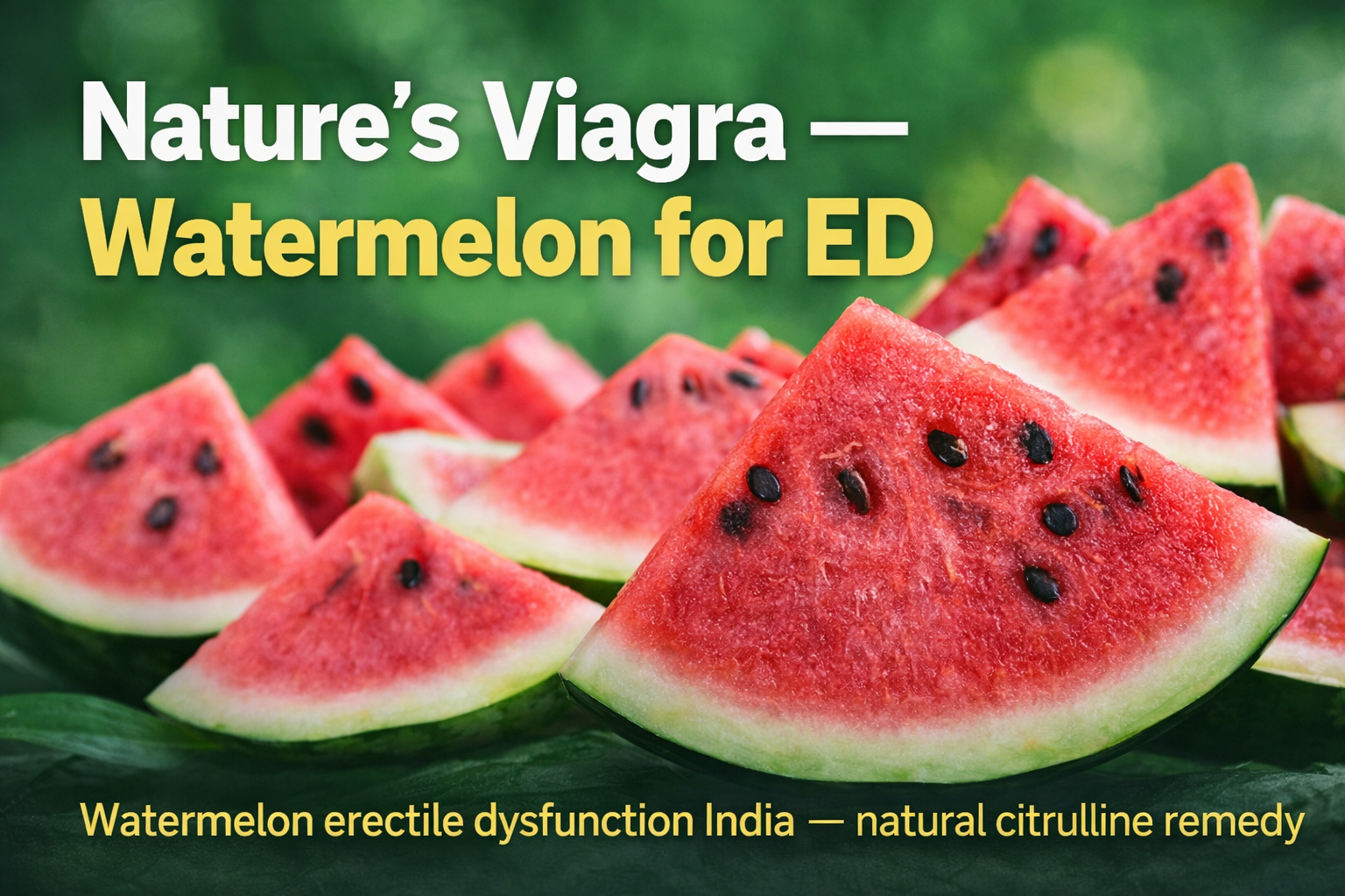 Watermelon erectile dysfunction India — natural citrulline remedy