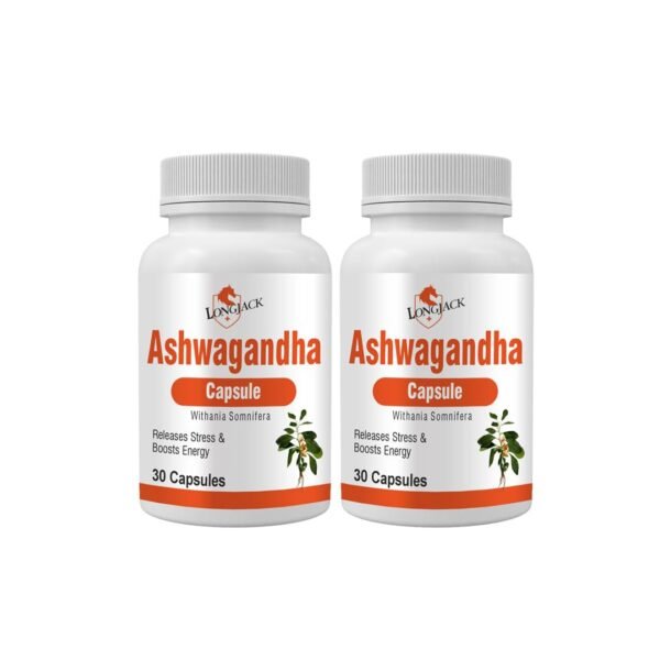 Longjack+ Ashwagandha Ayurvedic Capsules For Stress Relief & Energy Support ( Pack Of 2 )
