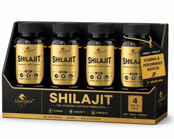 Longjack+ Pure Shilajit Capsule For Stamina & Vitality ( Pack Of 4 )