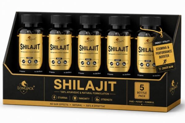 Longjack+ Pure Shilajit Energy Enhancer Capsule ( Pack Of 5 )