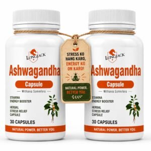 LongJack+ Ashwagandha Ayurvedic Capsules For Stress Relief & Energy Support ( Pack Of 2 )
