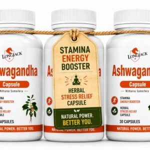 LongJack+ Ashwagandha Ayurvedic Capsules For Stress, Energy, Immunity & Wellness Supplement (Pack Of 3 )