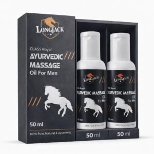 LongJack+ Ayurvedic Herbal Massage Oil for Men | Natural Stamina, Energy & Performance Support | 100ML