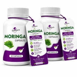 LongJack+ Moringa Ayurvedic Stamina Booster Capsules for Men | Boost Vitality & Energy | Pack of 2